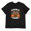 Gobble Gang Индейка на День Благодарения Смешная осенняя футболка с урожаем Аниме футболка аниме одежда графические футболки мужская одежда