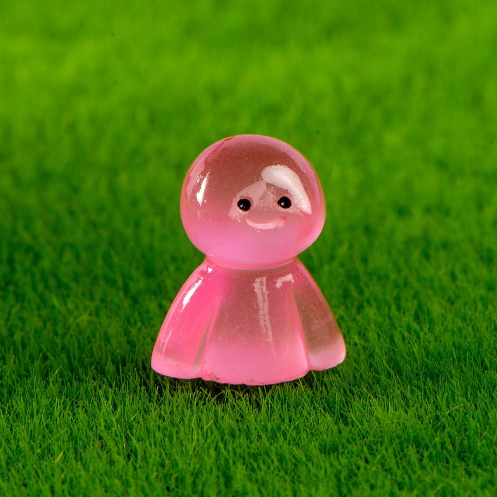 Micro Landscape Decoration Colorful Cartoon Rainy Day Doll Glow-in-the-dark Resin Decoration Office Desktop Car Accessories