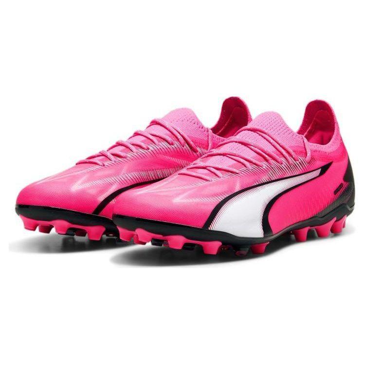 Puma Ultra Ultimate Comfortable Versatile Mg (Rubber Short Stud) Football Shoes Unisex Football Shoes Pink Black White 107749-01