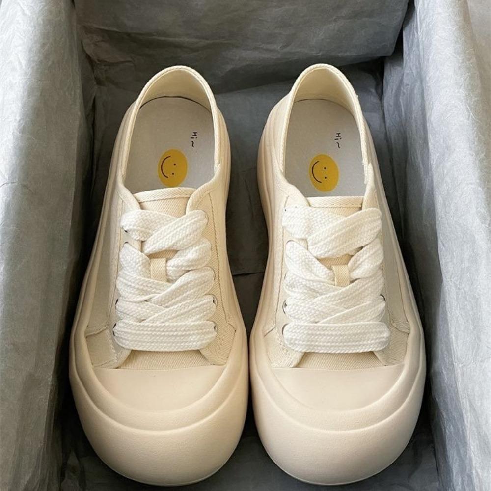Summer Solid Color Casual Canvas Shoes for Women