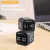 Rotating Pomodoro Timer Desk Productivity Timer W/Gravity Sensor, Cube Timer for ADHD, Vibration/High/Low Volume/Custom Modes