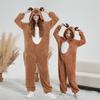 Костюм-комбинезон с капюшоном в виде оленя для косплея на Хэллоуин и Рождество для детей и взрослых