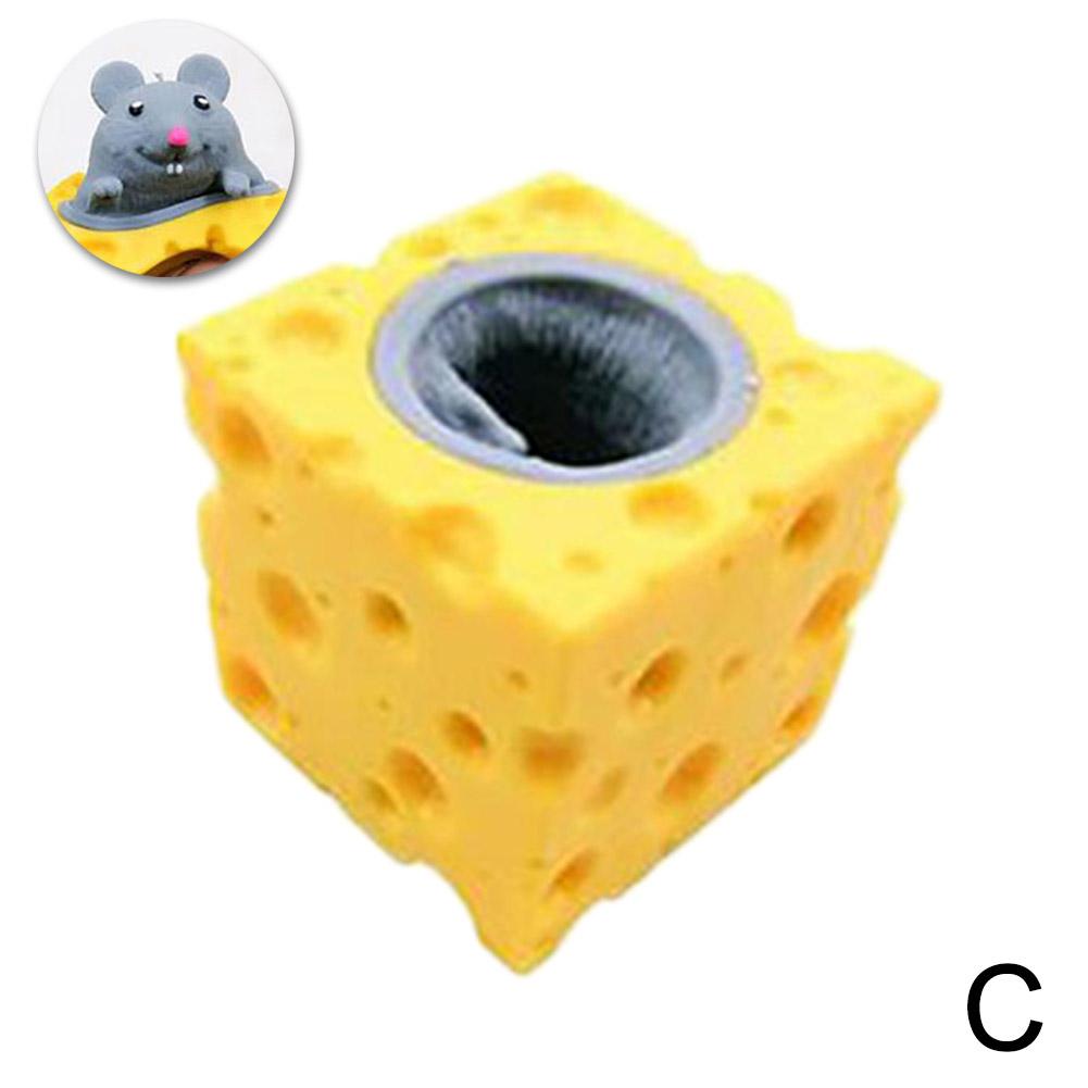 Вверх Смешная Мышь и Блок Сыра Антистресс Скрытые Игрушки Игрушка для Снятия Стресса 4,7 см Непоседа Взрослый G7Z2
