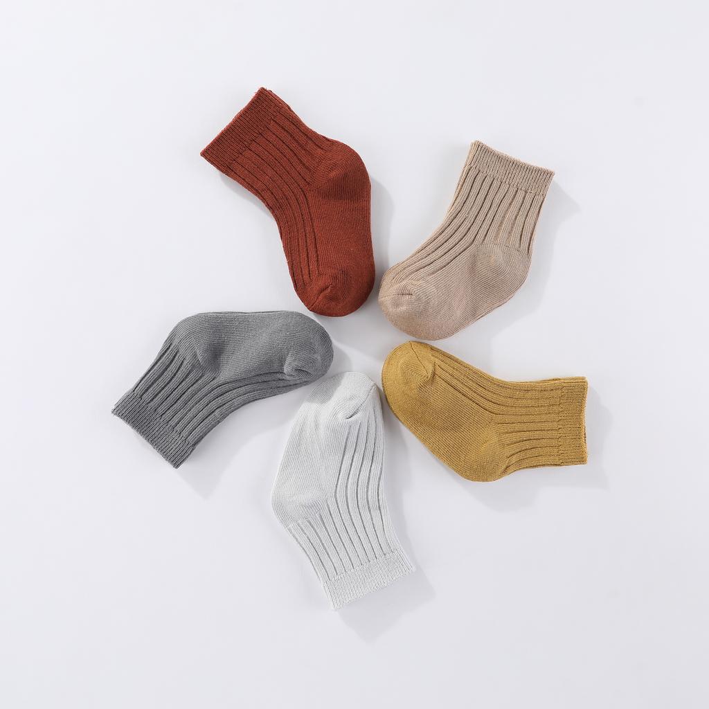 KIDDIEZOOM 5 пар тонких хлопковых носков-поло для маленьких мальчиков и девочек, детские короткие носки для малышей 0-12 месяцев, нескользящие летние дышащие детские носки