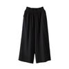 Women's Wide Leg Pants With Pockets Lightweight High Waisted  Caual Loose Cropped Trousers