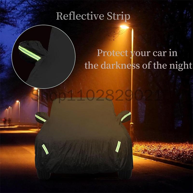 For Tesla Model 3 Full Car Cover - Outdoor Universal Full Body Cover With Side Zipper, Waterproof Dustproof Sunshield