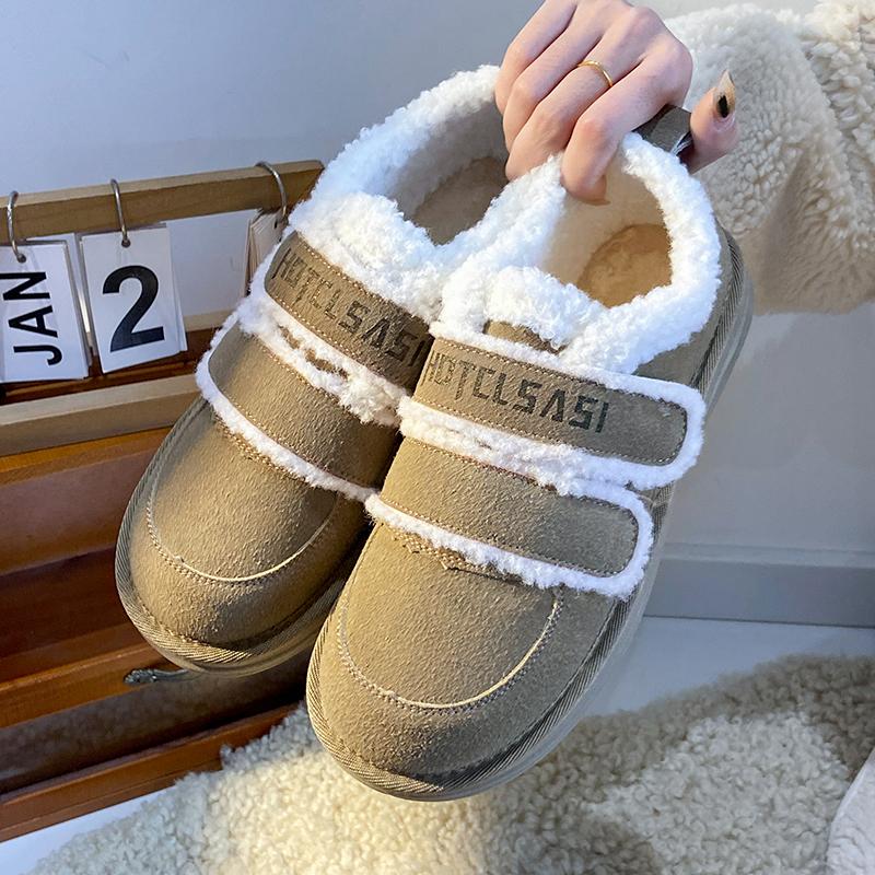 CRLAYDK винтажные женские мокасины с мягкой подкладкой из искусственного меха, домашние туфли на плоской подошве с двумя ремешками, зимние теплые замшевые мокасины Botas