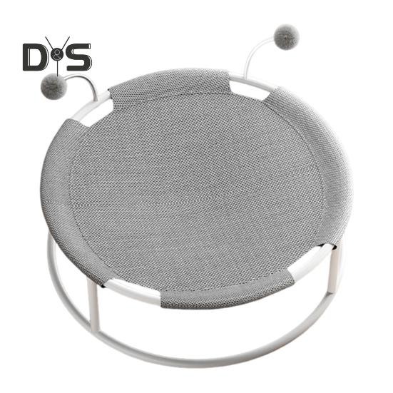 Поднятая кровать для кошки, отдельно стоящая круглая кровать-гамак для кошки со съемной моющейся сеткой, охлаждающая кровать для сна для кошек и собак