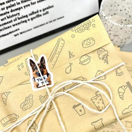 1/2 Rolls Notebook Sticker Pet Theme Copper Plate Paper Cat Dog Printing Decals Laptop Mobile Phone Case Decor