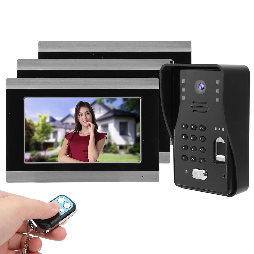 7in WiFi Video Doorbell Wired 3in1 Password with IC Fingerprint Access Control for TUYA Wifi APP