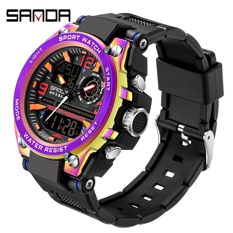 New Product SANDA Cool Trend Special Forces Watch Men's Waterproof Luminous Magic Sports Electronic Watch