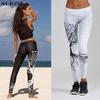SCIONE Europe America Digital Printing Big Tree Hips High Waist Sport Fitness Yoga Cloth Leggings
