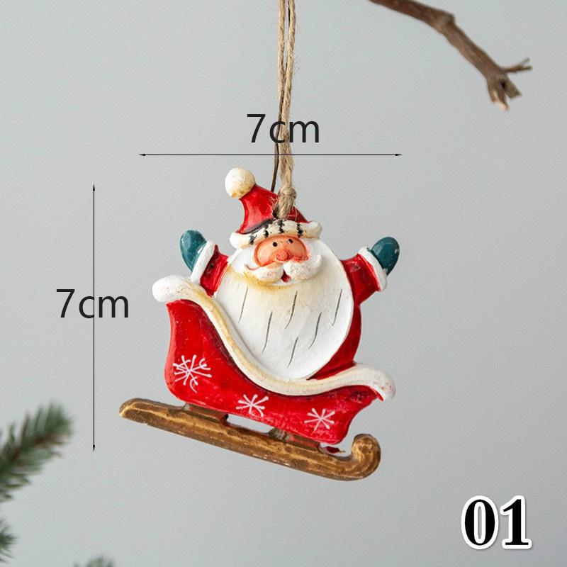 Christmas Tree Ornaments Cartoon Santa Claus Reindeer Ornaments Home Holiday Christmas Decorations Christmas Ornaments Gifts
