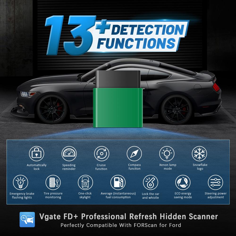 Vgate VLinker FD ELM327 FORScan Для Ford wifi Bluetooth 4.0 Для Android/IOS OBD2 Автомобильный Диагностический Авто Инструмент OBD 2 Сканер J2534