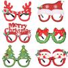 6pcs Santa Claus Xmas Tree Elk Paper Glasses Frame Christmas Glasses Photo Prop Christmas Decorations New Year Navidad Kids Gift