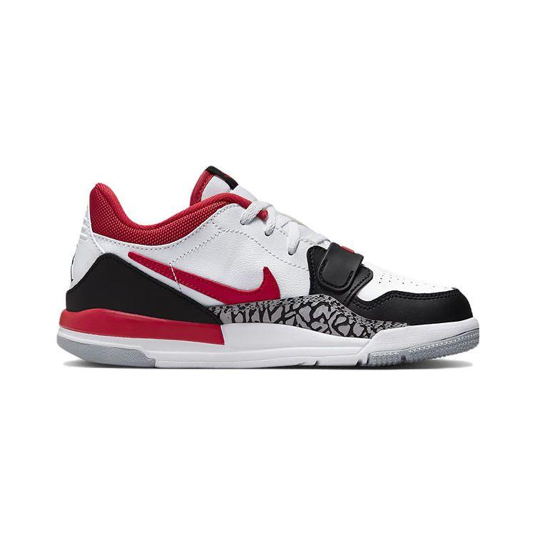 Кроссовки Air Jordan Legacy 312 Low PS Fire Red Детские Белые Черные Волчий Серый CD9055-160