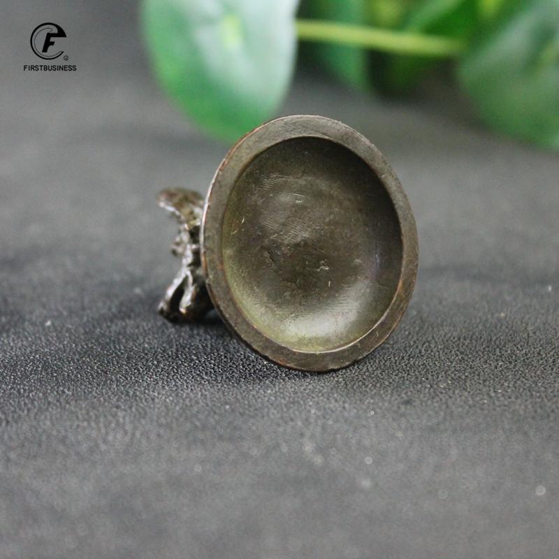 Античная Медная Бюст Собаки Маленькая Статуэтка Украшения Винтажные Металлические Фигурки Животных Настольные Украшения Аксессуары Домашний Декор Поделки