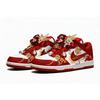 Nike Большая Красная Красавица Танцующий Феникс Кожаные Низкие Скейтборд-Кеды Мужские Красно-Золотые 355152-150(Команда861-)