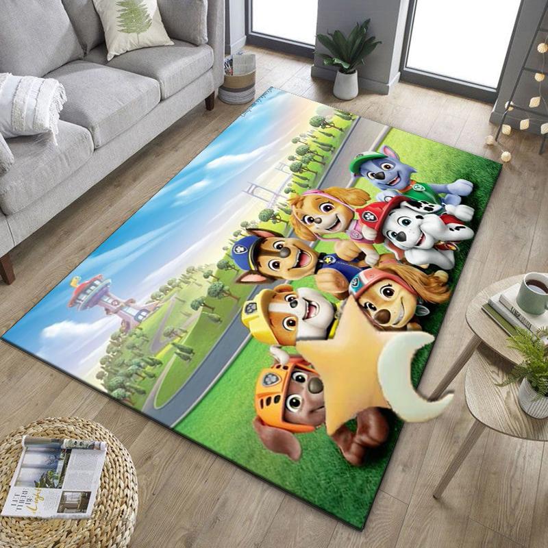 Dog Paw Heroes Office Rug Chair Mat, Game Carpet, Suitable for Front Door, Bedroom, Living Room, Desk, Holiday Gift