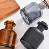 100 мл Матовая черная бутылочка для аромадиффузора с бесплатным стеклянным образцом в разных цветах, Без пламени