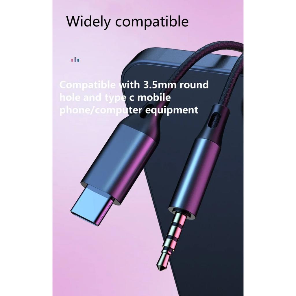 9D HIFI Heavy Bass In Ear Earphone 3.5MM AUX / Type-C Цифровые наушники Стерео Проводная гарнитура с микрофоном Наушники для Samsung Android