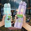 1PC I'll Be In My Office Garden 750ml Color Plastic Sports Water Bottle Leakproof Flip Straw Lid Suitable for Sports Office Home Use