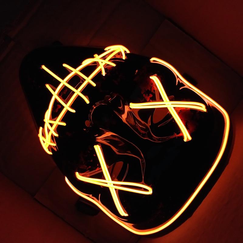 Led Light Mask Up Funny Mask The Purge Election Year Ideal For Halloween And Cosplay Events