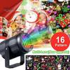 Christmas Projector High Brightness 16 Patterns Design Large Projection Area Indoor Outdoor Xmas Party Lamp Snowflake Projector
