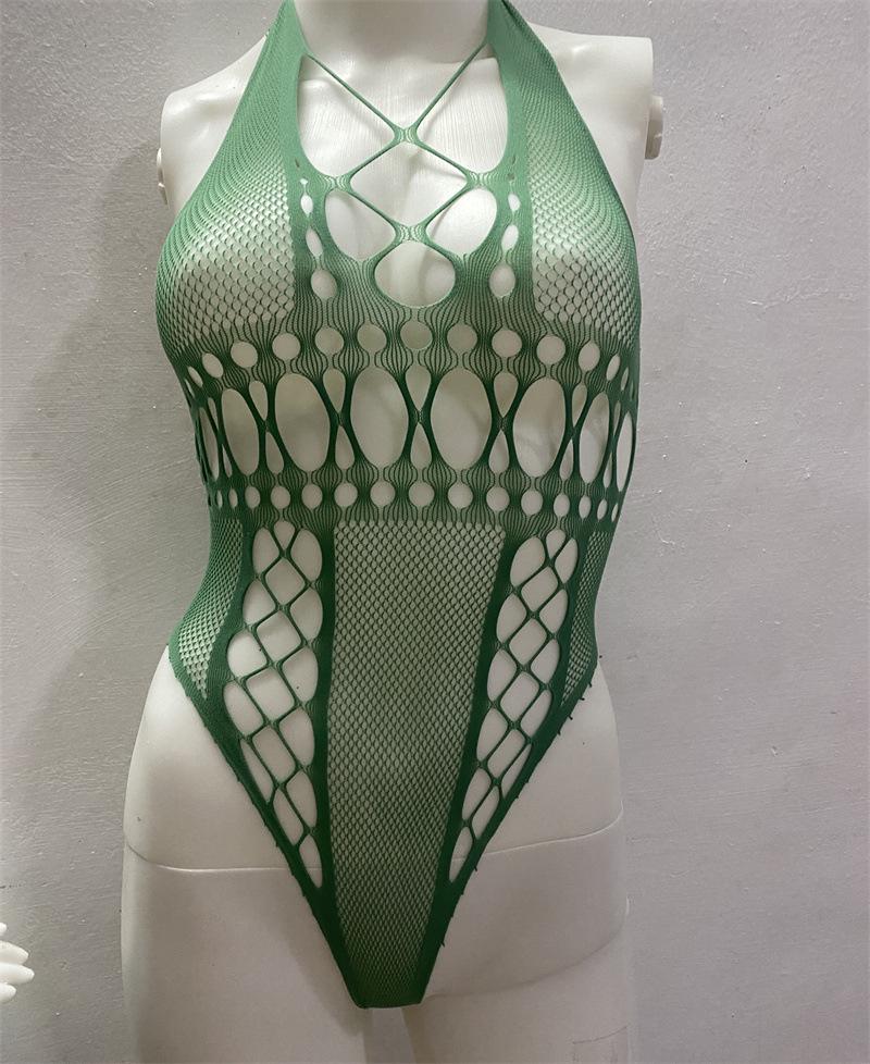 Страстное боди с открытой промежностью и высокой эластичностью