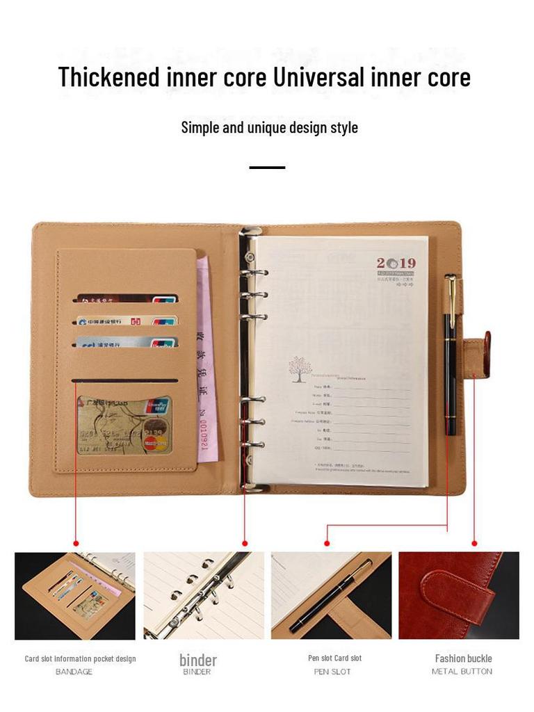 Блокнот формата А5 с кожаной обложкой премиум-класса и отрывными листами - толстый офисный блокнот формата В5