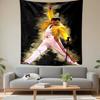 Singer in yellow jacket black background art Patterned tapestry for bedroom and living room home decor sofas