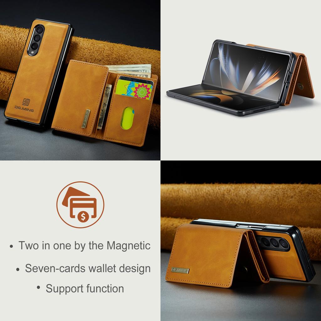 Кожаный чехол для телефона с защитой от ударов и слотом для карты Samsung Galaxy Z Fold 4 5g Fold4 Fold3 Fold 3 S23 Ultra S22 Plus S21 Fe S20