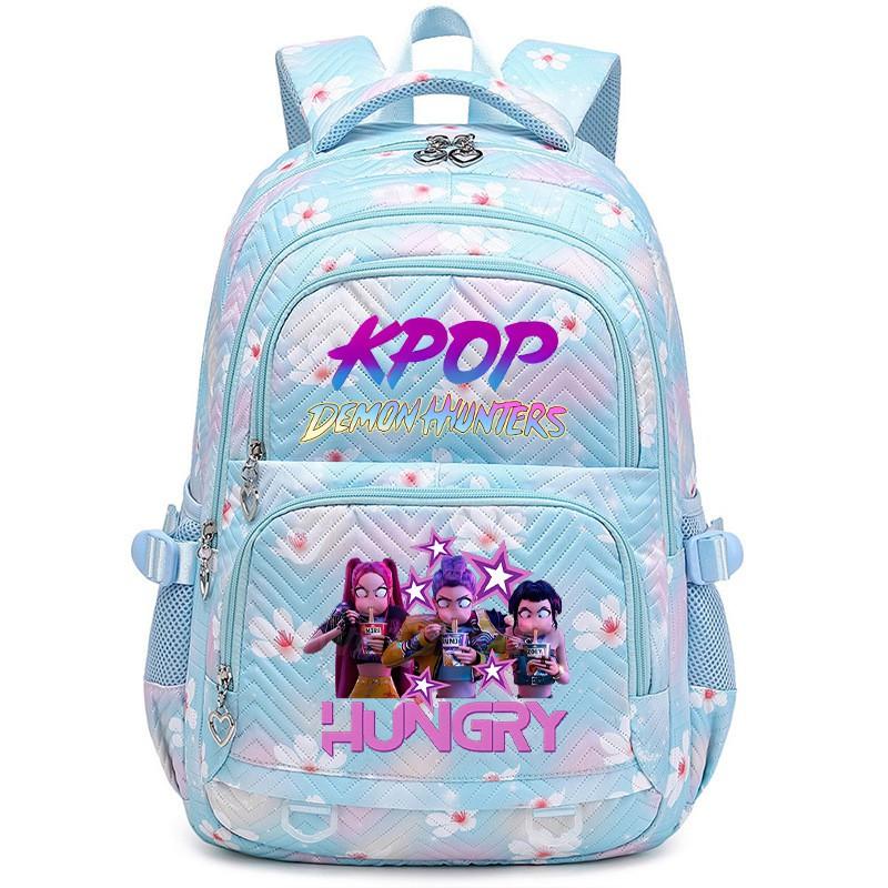 Anime Print Stylish Unisex School Backpack Teens Nylon Waterproof 13-inch Laptop Compartment 20-35L Capacity