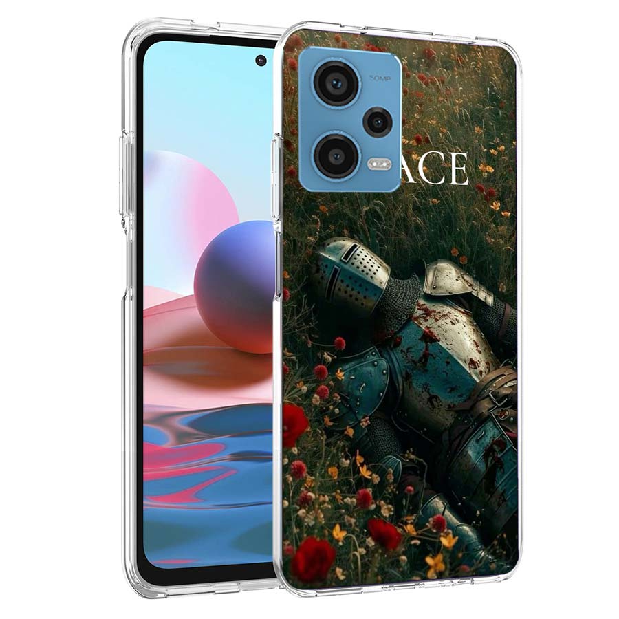Чехол для телефона 'Цветочный Рыцарь Света' для Redmi Note 13 12 14 15 Pro Plus 13R 11 11T 11E 11S 10 Pro 10S 9 9S, Прозрачный TP