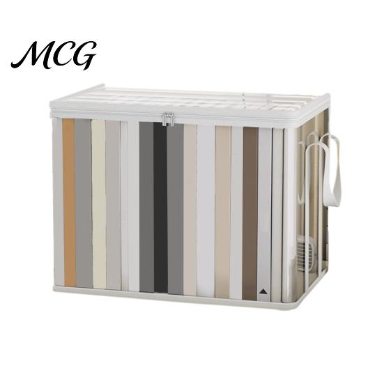 Stationery Storage Bag Clothes Bag, Transparent Large Capacity Book Organizer, with Zipper Desktop Solution And Handle Design, Portable for