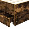 Smoked Oak Bed Frame 90 x 190 cm Engineered Wood