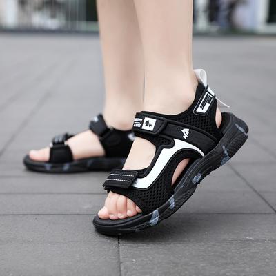 Сандалии для мальчиков новые для детей среднего и старшего возраста детские нескользящие туфли на мягкой подошве студенческие пляжные туфли