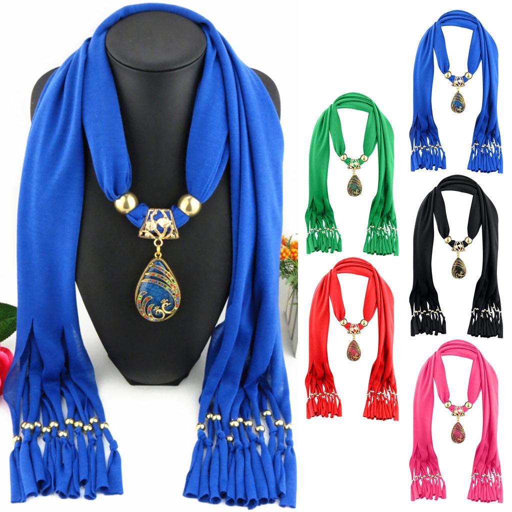 Gorgeous Beads, Circular Ring Scarf, Women's Scarf Accessories, Necklace, Ethnic Style Scarf