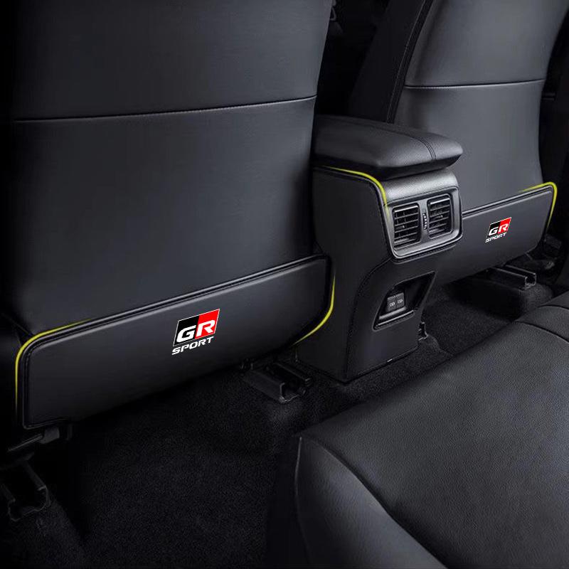 For Toyota GR Sport Gazoo Racing RAV4 C-HR Mirai Copen Hilux Corolla Cross Car Seat Back Anti Kick Pad Mats Cover Accessories