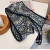 Blue Print In Memory! Intellectual Retro Mulberry Silk Silk Scarf Women'S Long Double-Layer Double-Sided Silk Scarf Streamer