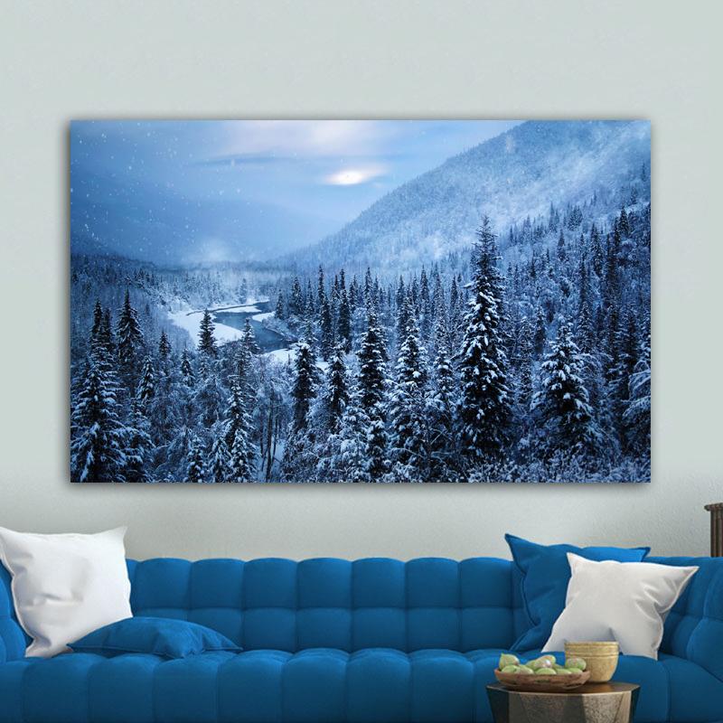 НАДЕЖНЫЕ художественные постеры и принты, снежно-зимние деревья, канкас, постер с рисунком Quadro, домашний декор, настенные художественные фотографии для гостиной