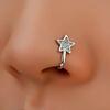 1Piece Nose Piercing Body Jewelry Cz Nose Hoop Nostril Nose Ring Tiny Flower Helix Cartilage Tragus Ring