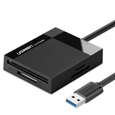 Устройство чтения карт памяти SD micro SD CF MS с USB-подключением 30 черное