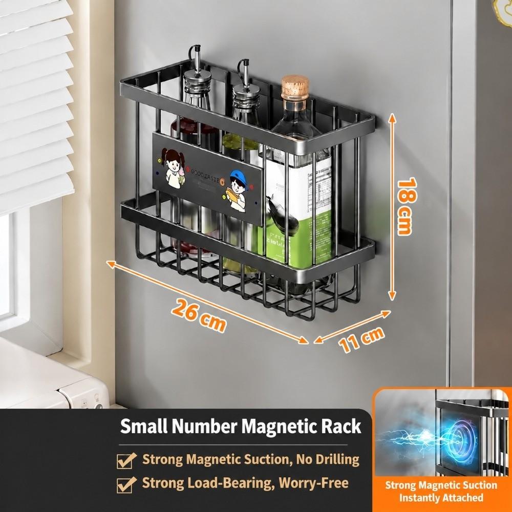 Space Saving Fridge Storage Box Metal Storage Rack Durable Refrigerator Shelf