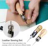 DIY Leather Sewing Awl Thread Kit Manual Sewing Machine Stitcher Shoemaker Canvas Speedy Craft R7R9