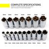 1Pcs For Ratchet Torque Wrench Hex Short Socket 3/8" Head Drive Socket New Metric Key Sleeve
