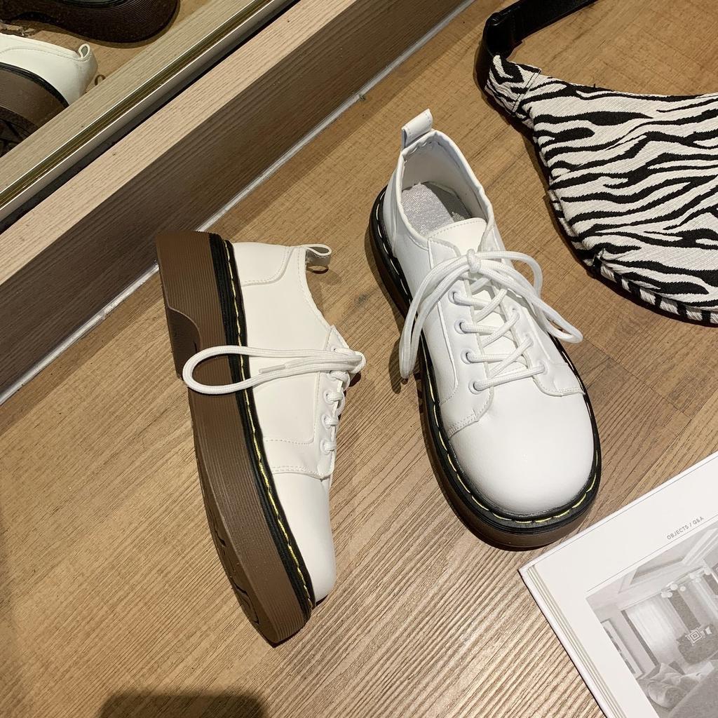 Fashion Women Platform Boots Punk Motorcycle Boot for Woman Short Ankle Booties Low Top Fashion British Thick Bottom Ladies Bootines