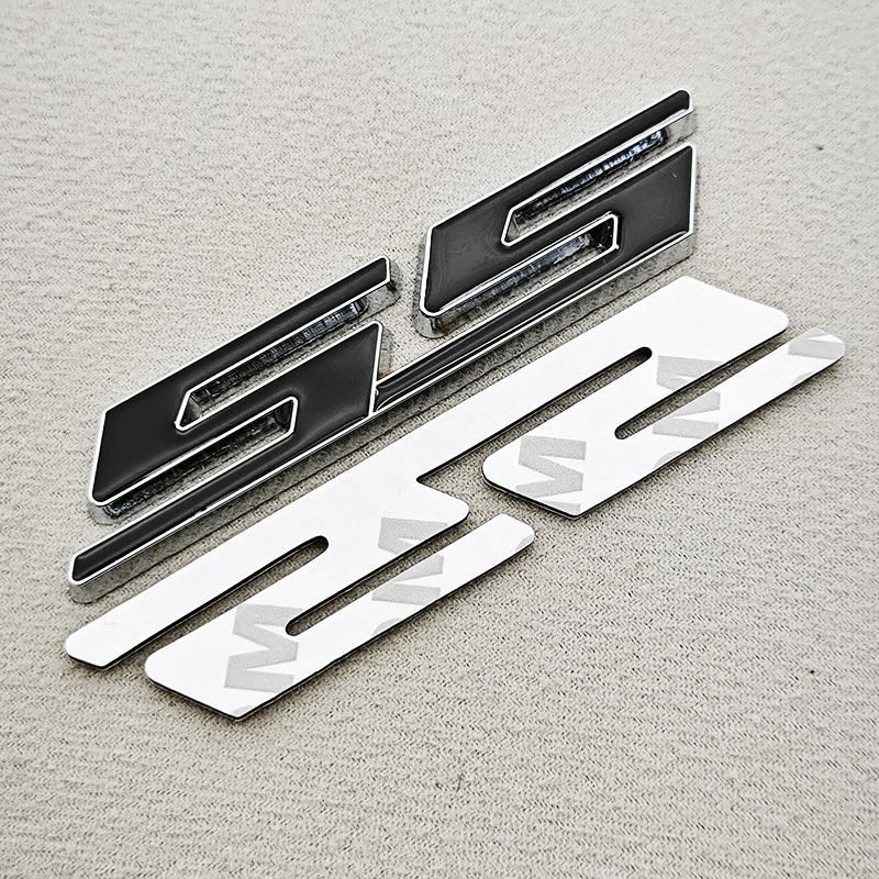 AABHC1 3D Metal Car Styling Red Black Logo SS Sticker Emblem Rear Trunk Badge For Chevrolet Camaro Chevelle Impala Malibu Accessories