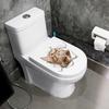 3D Проходная наклейка на кошачий туалет, съемная, самоклеящаяся, водонепроницаемая, ПВХ, настенное искусство для гостиной, ванной комнаты, сломанное отверстие, украшение для крышки унитаза с изображением котенка