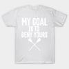 T Shirt Women My Goal Is To Deny Yours Lacrosse Goalie Defender Harajuku Print Kawaii Tshirt Summer Short Sleeve Female T-Shirt Top Tee